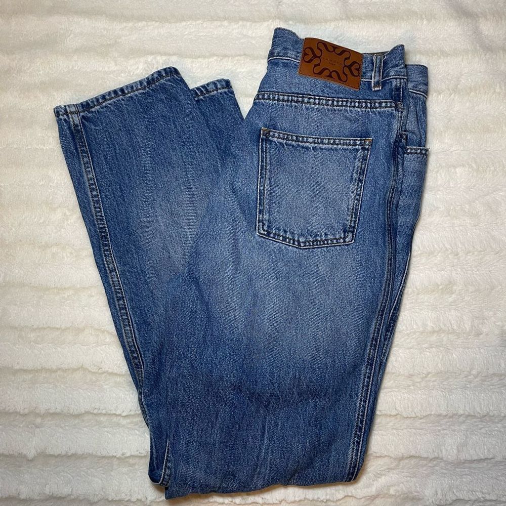 Sandro Paris high-rise straight jeans medium wash size 40 EUC